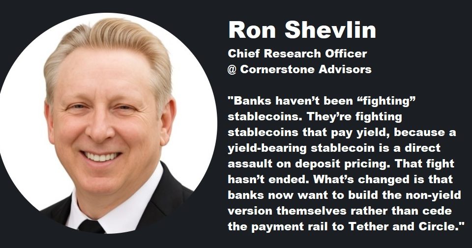 Banks love stablecoins (just not the ones that pay you)